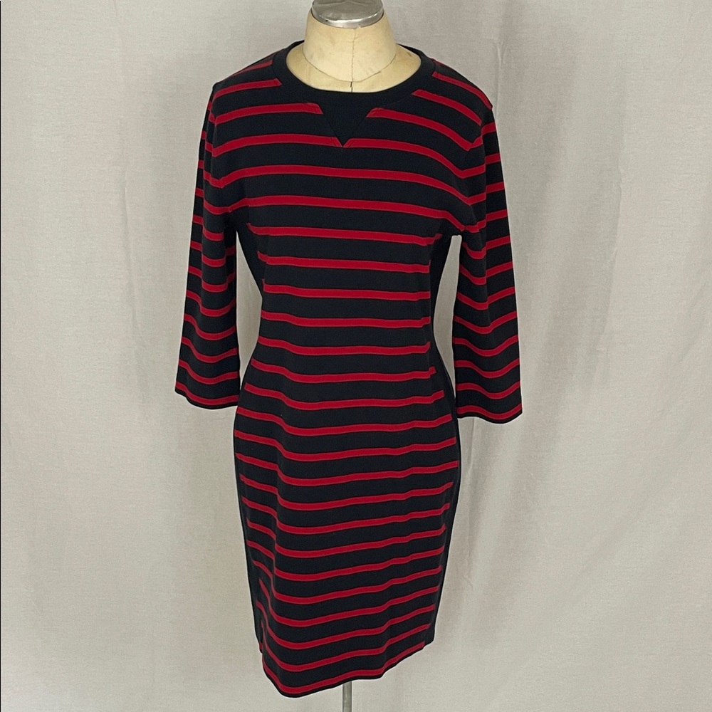 Sperry Striped Black and Red Dress Size Small